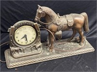 Lanshire Copper Horse Shelf Clock