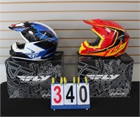 TWO(2) FLY KINETIC SIZE XL ADULT HELMETS