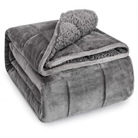 Wemore Sherpa Fleece Weighted Blanket for Adult,