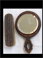 FOE HORN BRUSH & HAND MIRROR