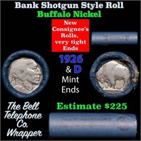 Buffalo Nickel Shotgun Roll in Old Bank Style 'Bel