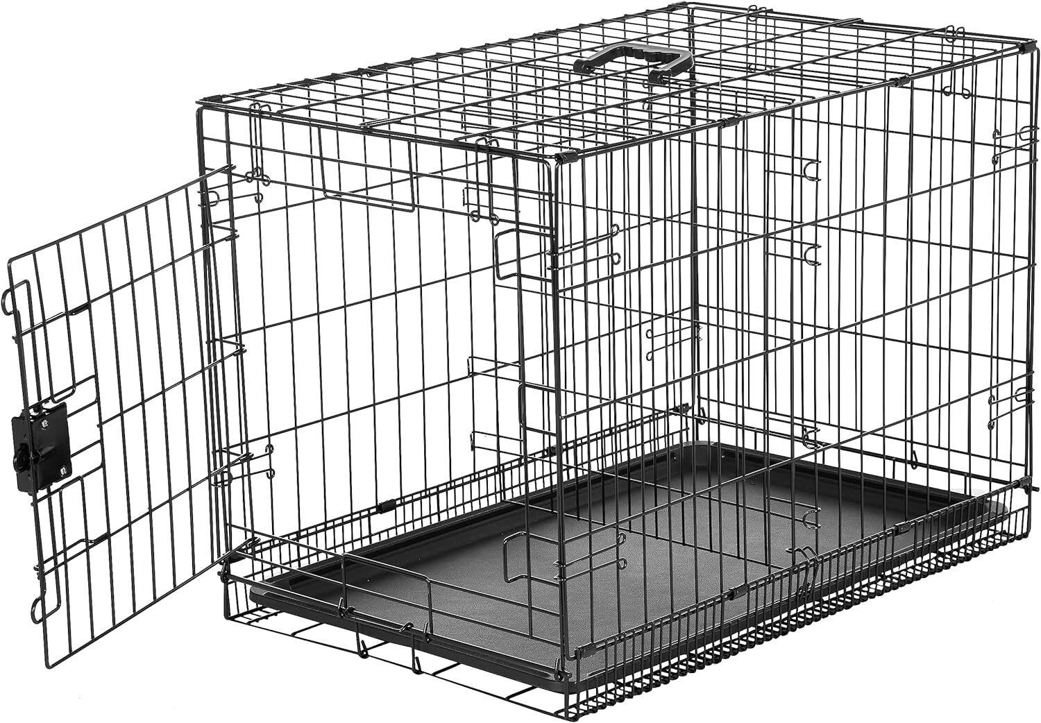 30 Single Door Metal Wire Dog Crate with Tray