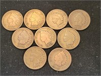 9) 1898/99 Indian head pennies
