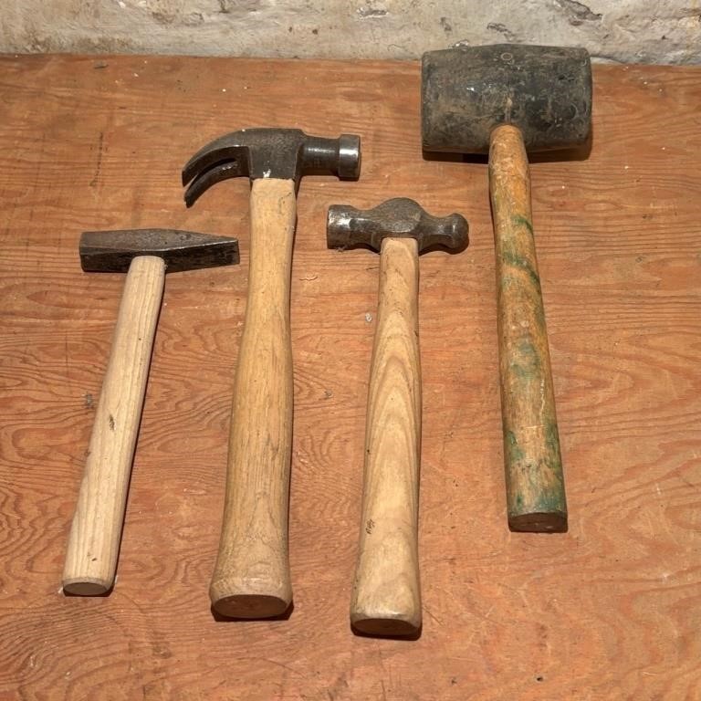 Four Assorted Hammers