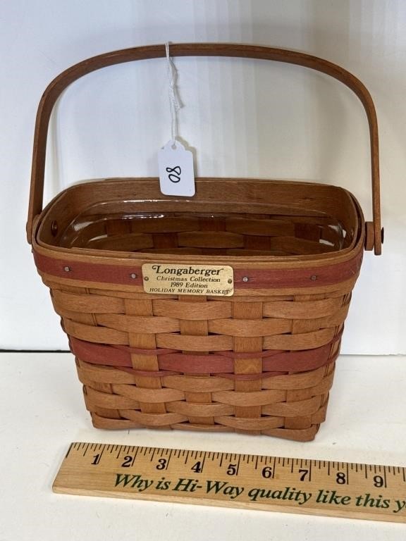 LONGABERGER 1989 HOLIDAY MEMORY BASKET