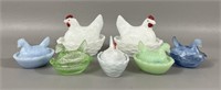 Vintage Hen On A Nest Trinket Dishes Lot