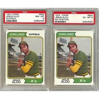 (2) 1974 Jesus Alou Cards Psa Graded