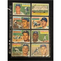 (8) Different 1956 Topps Baseball Stars