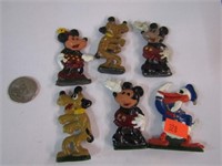 LEAD MICKEY MOUSE, PLUTO & CONALD DUCK TOY FIGURES