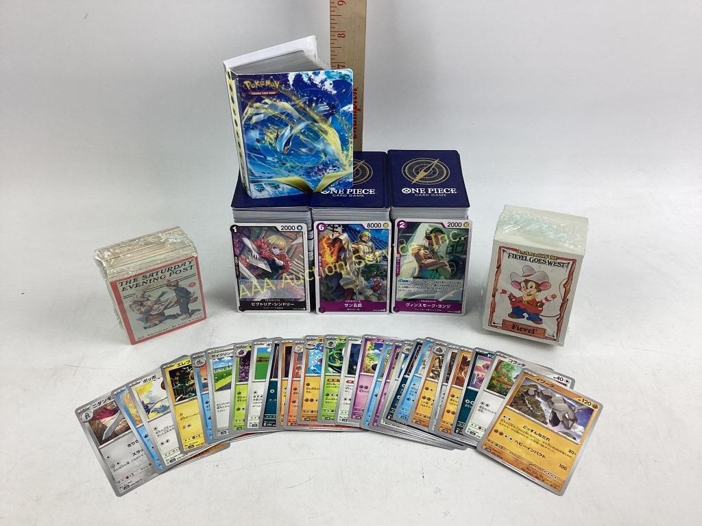 Various Pokémon cards, American Tail cards, One