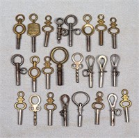 (24) Antique Pocket Watch Keys