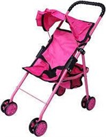 Precious Toys 0126A Hot Pink Doll Stroller with