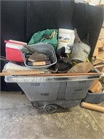 Cart full of tools and misc