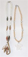 2 Natural Shell Beaded Necklaces