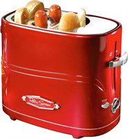 Nostalgia 2 Slot Hot Dog and Bun Toaster, Red