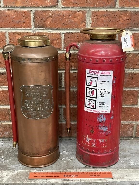 2 x Vintage Fire Extinguishers Inc. SIMPLEX