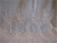 4 Vintage Cut Crystal Liquor Glasses 5"