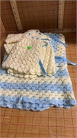 Baby blanket with matching dress