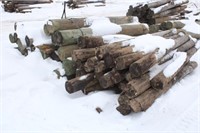 (3) Bundles Round Wood Post, Approx 7Ft