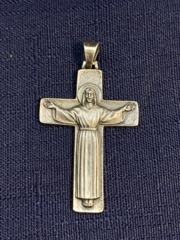 Sterling silver Religious cross pendant