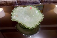 Murano White Crystal Bowl