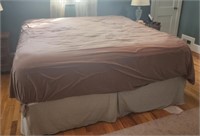 74x78 king bed metal bed frame with sheets
