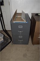 Two-Drawer Metal Filing Cabinet and Extra Hanging
