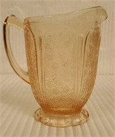 Beautiful Pink Depression Glass Pitcher