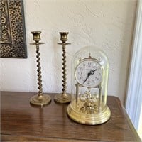 Brass Candlesticks, Black Forest Clock