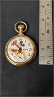 Cute vintage Mickey Mouse wound up pocket watch