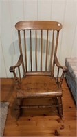 ANTIQUE BOSTON ROCKER WITH ARMS