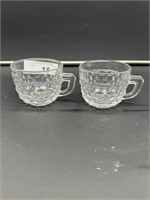 2 A.F.  black handled punch cups