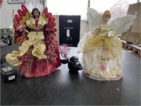 2 lighted angel tree toppers