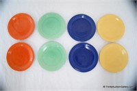 8 Fiestaware Original 5 Colors 7" Plate Set