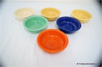 6 Fiestaware Original 5 Colors 5 1/2" Fruit Bowls