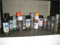 Spray Paint - contents of shelf