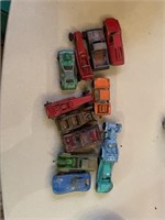12 tootsie toy mini cars metal