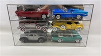 6 Die Cast Road Signature Model Cars With Display