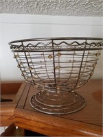 Footed Wire Basket Decor