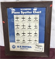 Vintage Advertising, US Royal Plane Spotter Chart