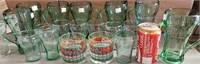 Huge 30 PC Coke Glasses , Ashtray , Salt Pepper &