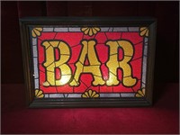 Faux Stained Glass Bar Light - 12.75" x 9"