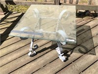 Glass Top ~ Iron Base Drink Table