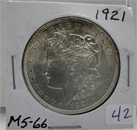 1921 Morgan Silver Dollar GEM UNC