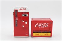 (2) Coca-Cola Cast Musical Coin Bank Soda Machines