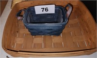 2 LONGABERGER BASKETS- SMALL BLUE & OTHER