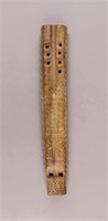Vintage Wood Carved Double Tribal Flute