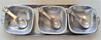 India Made Pewter Metal Serving Tray