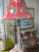 Bamboo Style Lamp w/Shade