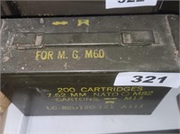 EMPTY METAL AMMO BOX-  200 CARTRIDGES 7.62